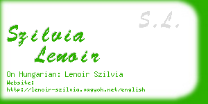 szilvia lenoir business card